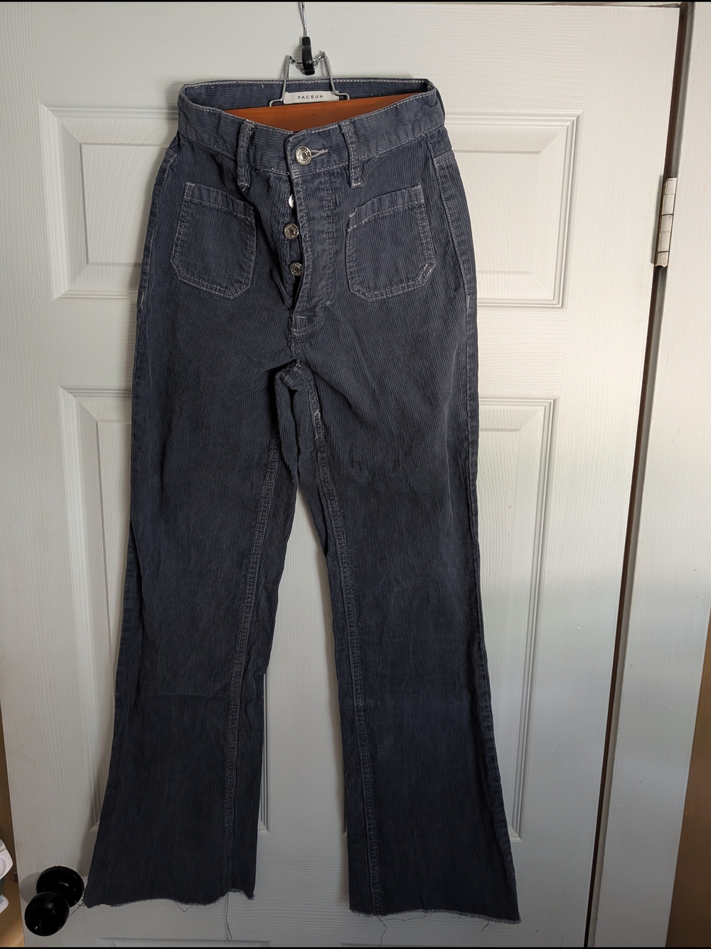 PacSun Women's High-Rise Wide Leg Jeans in Charcoal Gray